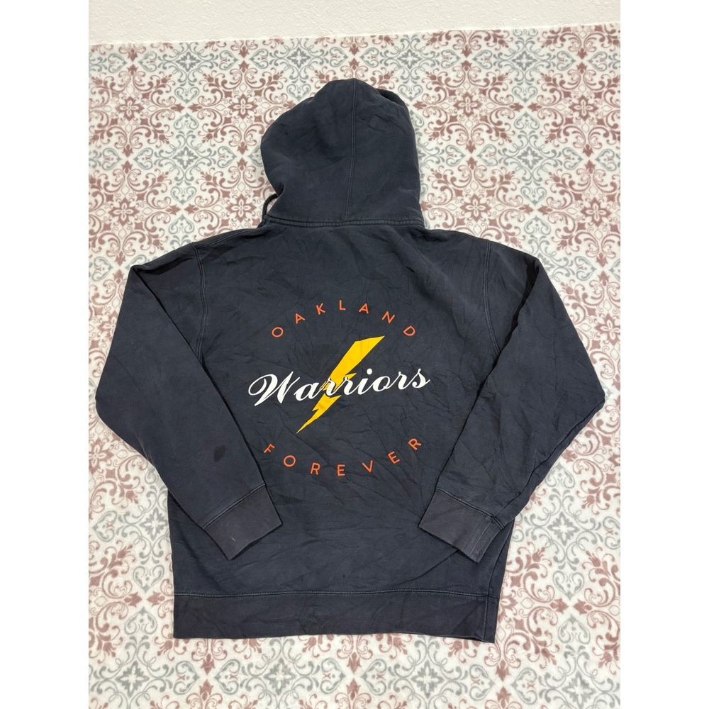Oaklandish Mens Warriors Forever Zip Up Hoodie Black Small Golden State Tree Log